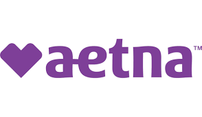 A purple aetna logo is shown.