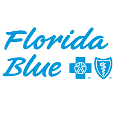 A blue cross logo with the words florida blue and a medical symbol.