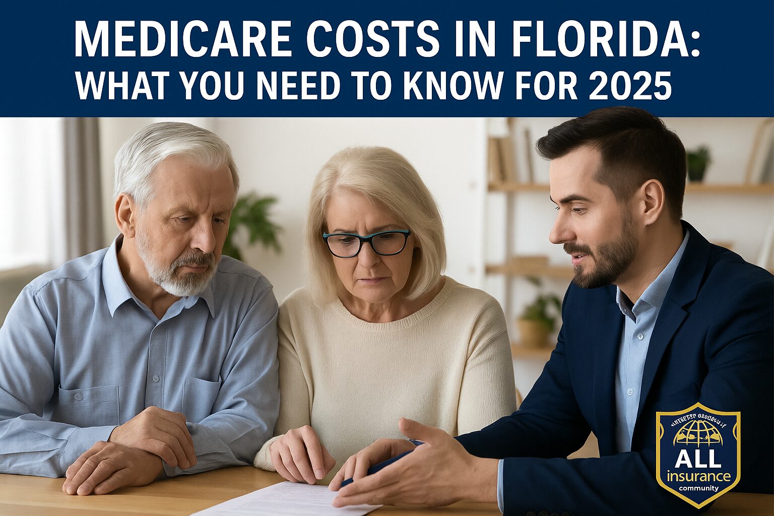 Florida seniors learning about Medicare costs in 2025 with an insurance advisor – All Insurance Community