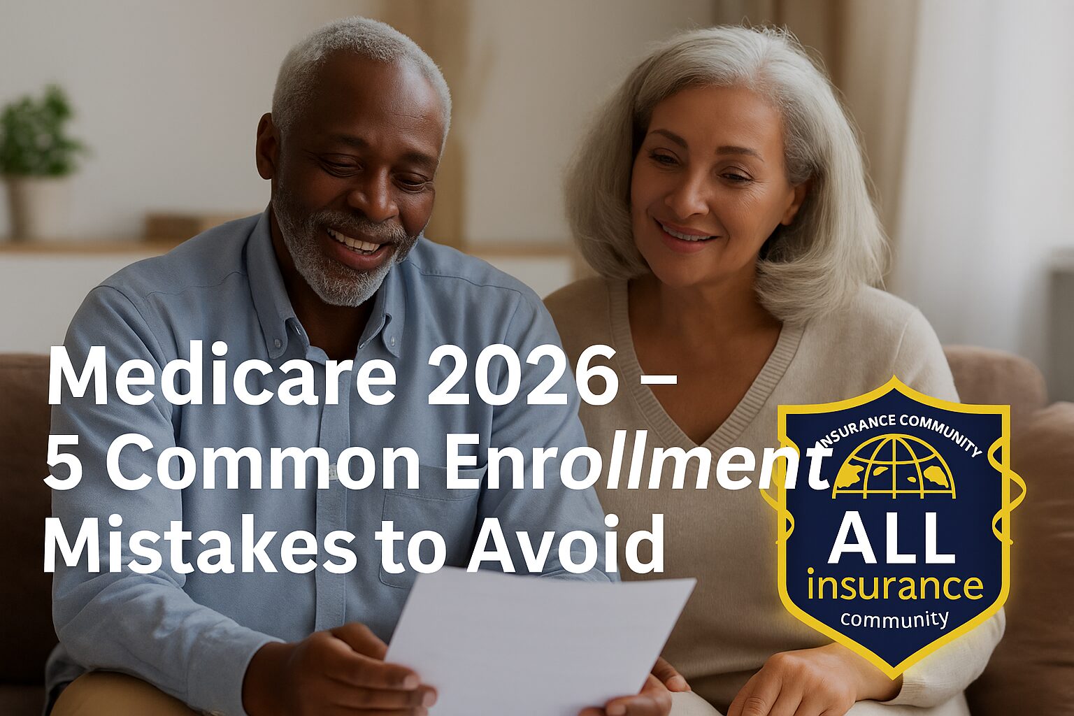Florida seniors reviewing Medicare plan documents with an insurance advisor — educational image for the blog “Medicare 2026
