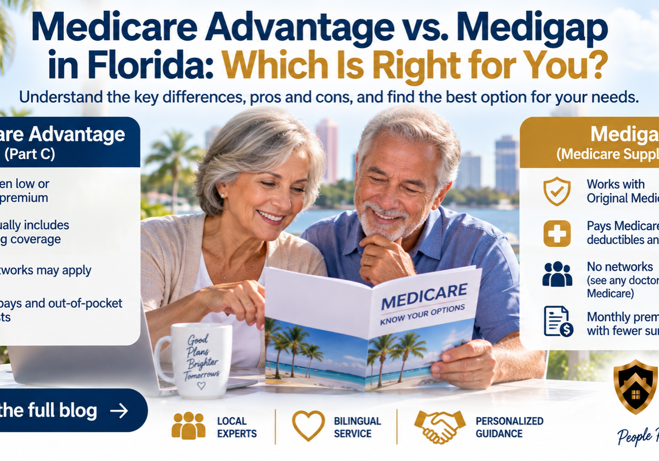 Medicare Advantage vs Medigap in Florida comparison for seniors choosing Medicare coverage