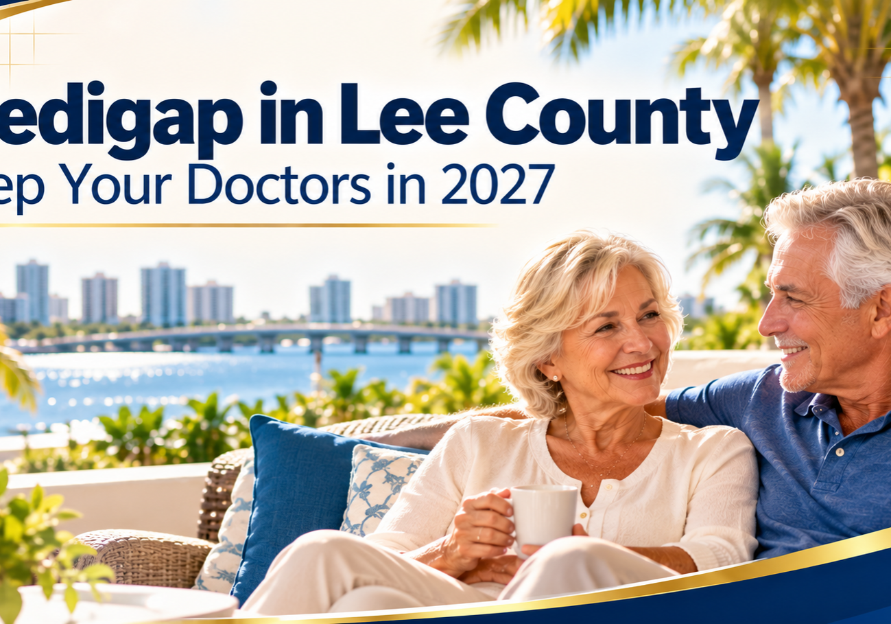 Senior couple in Lee County reviewing Medigap options as Medicare plans change for 2027